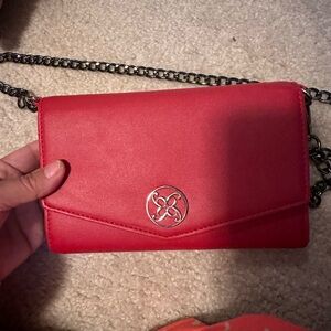 Red Chain Strap Women's Bag